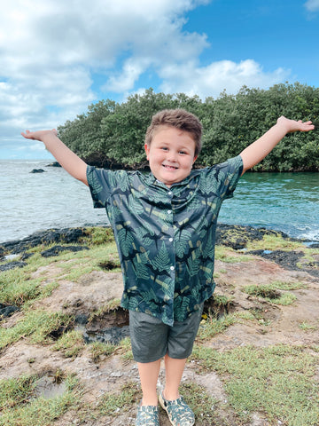 Iwa Palapalai Button Shirt Keiki-Adult Men's