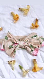 Sweet Hibiscus Watercolor Bow